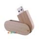 Rotate USB 2.0 Flash Drive 128 MB to 64 GB Thumb Stick Wooden